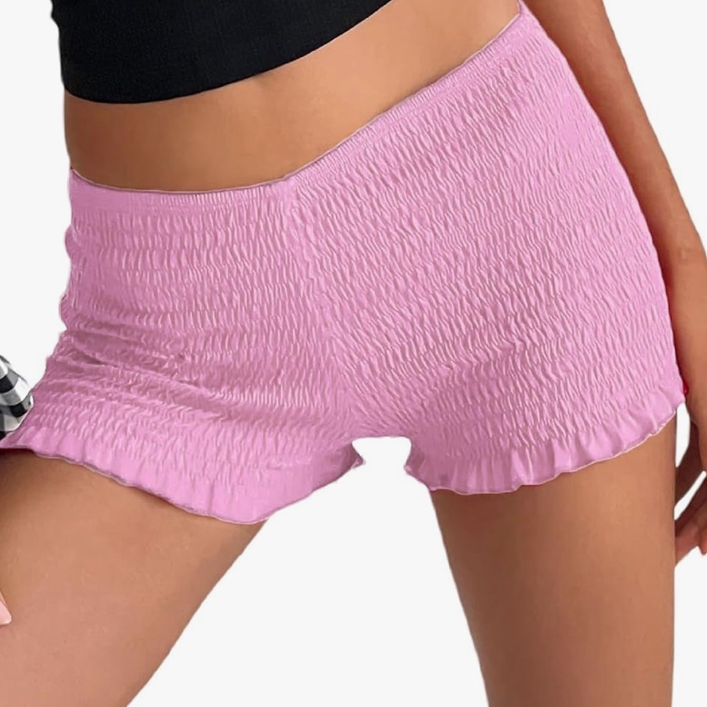Pink Smocked Shorts
